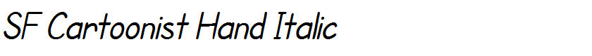 SF Cartoonist Hand Italic