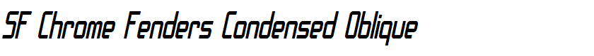 SF Chrome Fenders Condensed Oblique