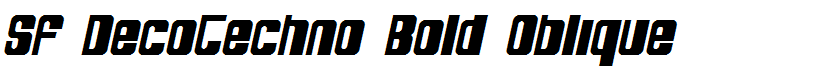 SF DecoTechno Bold Oblique
