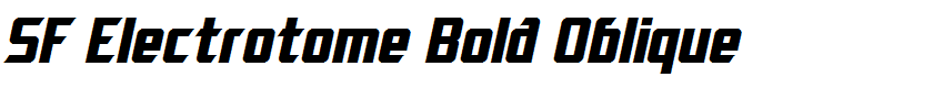 SF Electrotome Bold Oblique