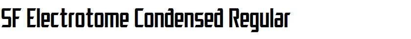 SF Electrotome Condensed Regular