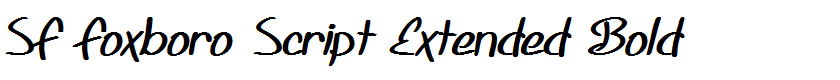 SF Foxboro Script Extended Bold