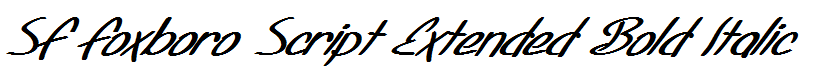SF Foxboro Script Extended Bold Italic