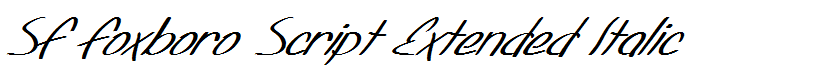 SF Foxboro Script Extended Italic