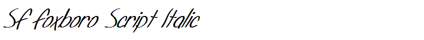 SF Foxboro Script Italic