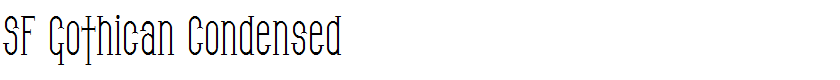 SF Gothican Condensed