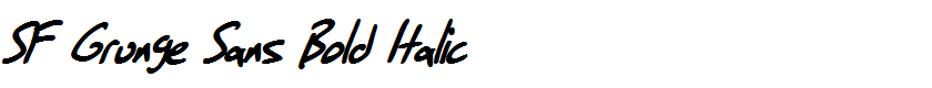 SF Grunge Sans Bold Italic