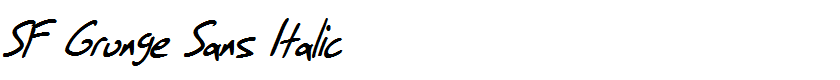 SF Grunge Sans Italic