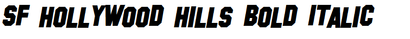 SF Hollywood Hills Bold Italic