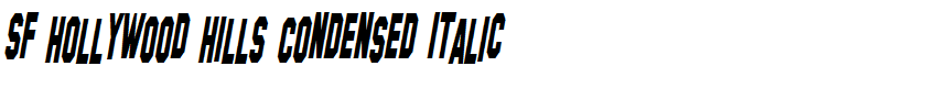 SF Hollywood Hills Condensed Italic