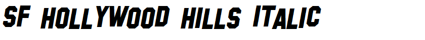SF Hollywood Hills Italic