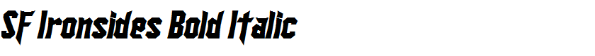SF Ironsides Bold Italic