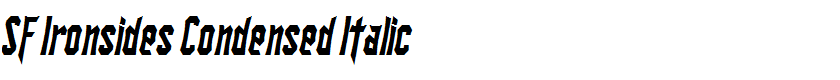 SF Ironsides Condensed Italic