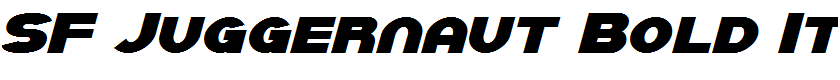 SF Juggernaut Bold Italic