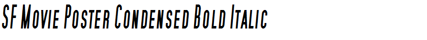 SF Movie Poster Condensed Bold Italic