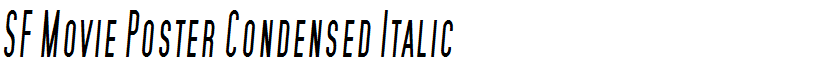 SF Movie Poster Condensed Italic