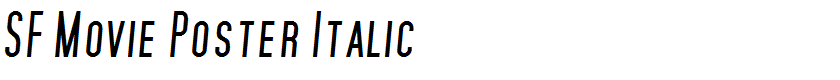 SF Movie Poster Italic