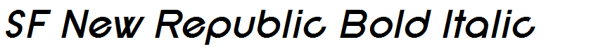SF New Republic Bold Italic