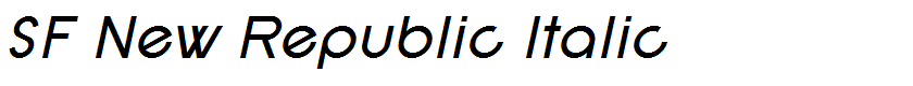 SF New Republic Italic