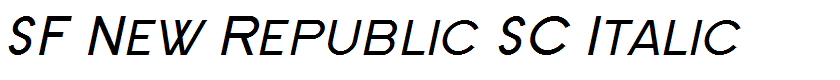 SF New Republic SC Italic