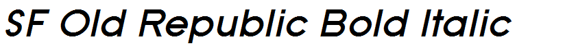 SF Old Republic Bold Italic