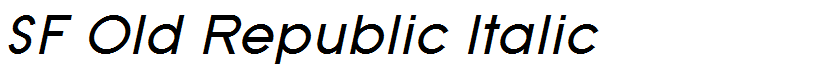 SF Old Republic Italic