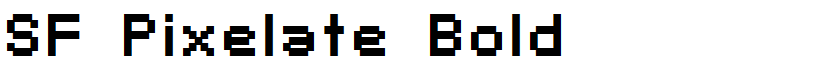 SF Pixelate Bold