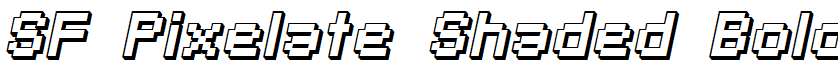SF Pixelate Shaded Bold Oblique