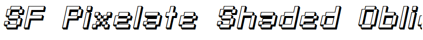 SF Pixelate Shaded Oblique
