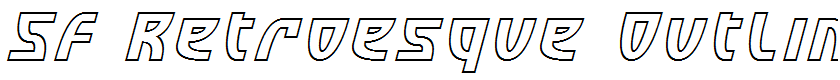 SF Retroesque Outline Italic