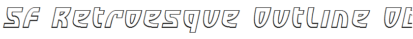 SF Retroesque Outline Oblique