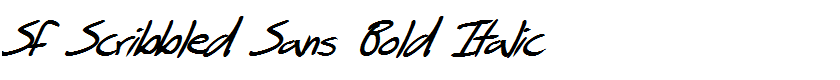 SF Scribbled Sans Bold Italic