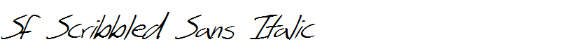 SF Scribbled Sans Italic