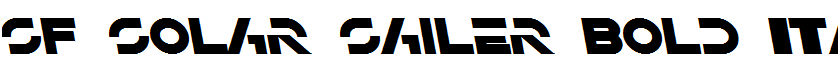 SF Solar Sailer Bold Italic