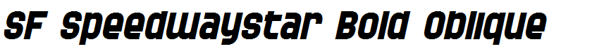 SF Speedwaystar Bold Oblique