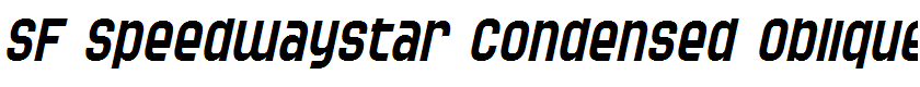 SF Speedwaystar Condensed Oblique