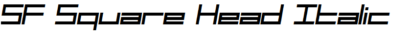 SF Square Head Italic