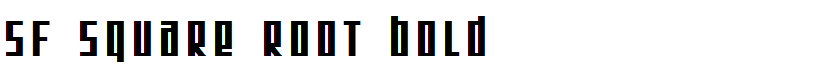 SF Square Root Bold