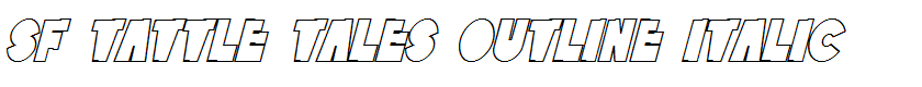SF Tattle Tales Outline Italic