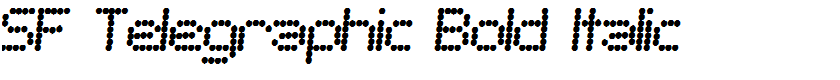 SF Telegraphic Bold Italic