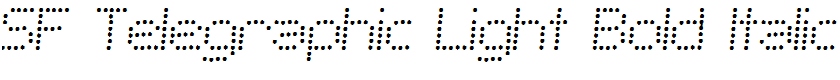 SF Telegraphic Light Bold Italic