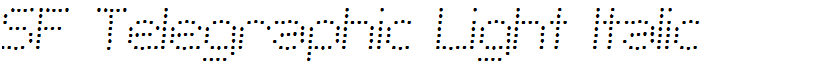 SF Telegraphic Light Italic