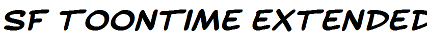 SF Toontime Extended Bold Italic