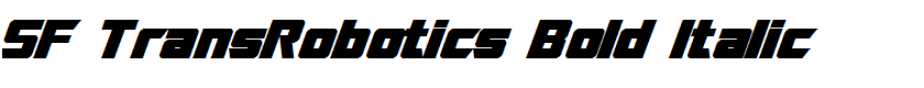 SF TransRobotics Bold Italic