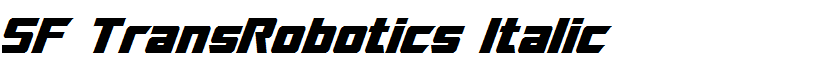 SF TransRobotics Italic
