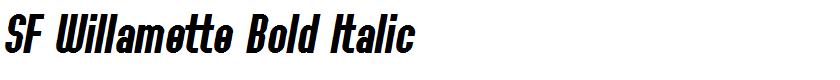 SF Willamette Bold Italic