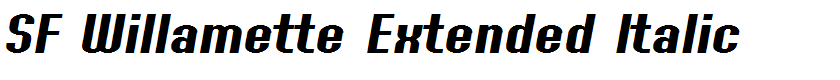 SF Willamette Extended Italic