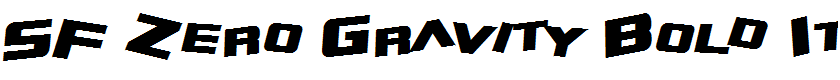 SF Zero Gravity Bold Italic
