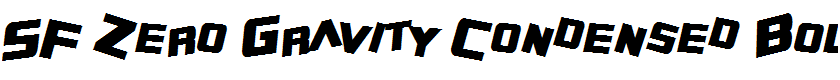 SF Zero Gravity Condensed Bold Italic