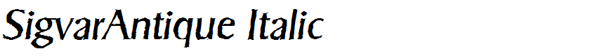 SigvarAntique Italic